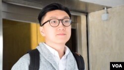 本土民主前線前發言人梁天琦(美國之音湯惠芸攝）