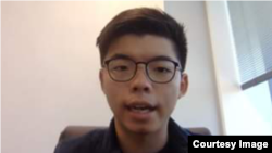 香港知名活動人士黃之鋒。 (黃之鋒臉書截圖)