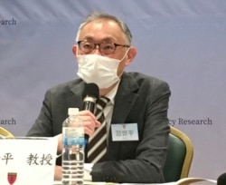 台湾师范大学政治学研究所教授范世平（美国之音 陈筠摄）