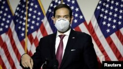 美聯邦參議員魯比奧在國會山。（2020年10月21日）