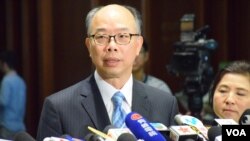 香港運輸及房屋局局長陳帆 (美國之音湯惠芸拍攝)