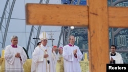 教宗方濟各在科巴卡巴納海灘主持彌撒