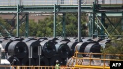 資料照: 墨西哥蒙特利的一家鋼廠。 (2018年8月27日)