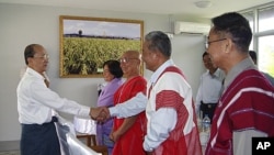 吳登盛與克倫民族聯盟代表會面。