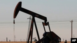 資料照片：2022年3月30日，美國新墨西哥州塔圖姆看到的抽油機。 （美聯社照片）