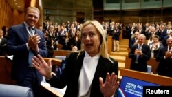 梅洛尼在罗马会见意大利兄弟党新当选的国会议员（2022年10月10日）