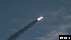 朝鲜于2019年7月发射导弹的画面(资料照) 