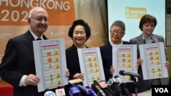 「香港 2020 」公佈 2017 年香港特首普選「候補人方案」 。 (美國之音湯惠芸攝 )
