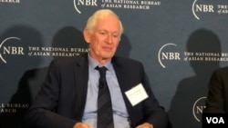 美國在台協會主席莫健（James Moriarty）2019年6月19日出席一場研討會（美國之音黎堡）