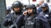 Members of the New York Police Department are pictured outside the Time Warner Center in the Manhattan borough of New York City after a suspicious package was found inside the CNN Headquarters in New York, Oct. 24, 2018. 