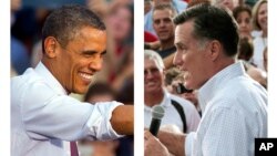 美國總統奧巴馬和共和黨總統侯選人羅姆尼
