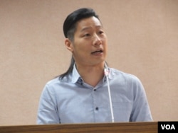 台灣時代力量黨立委林昶佐。（美國之音張永泰攝）