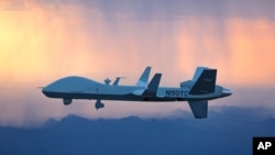 资料照片：通用原子航空系统有限公司生产的MQ-9B“空中卫士”无人机。