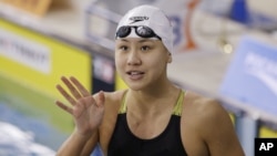 中国女子游泳运动员陈欣怡(资料照片)