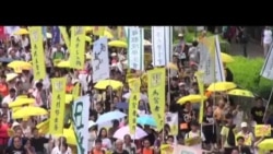 香港人遊行拒絕假普選方案