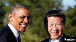 習近平(右)與奧巴馬(左)在二十國集團峰會會晤