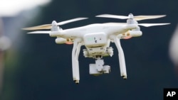 中國大疆創新(DJI)製造的無人機。(美聯社資料照片)