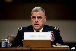 陸軍參謀長米利Mark Milley2019年7月11日在參議院軍委會作證