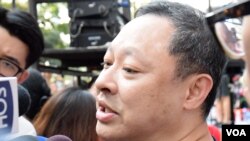 和平佔中發起人戴耀廷 (美國之音湯惠芸拍攝)