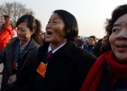 资料照：中国全国人大代表申纪兰 （2013年3月5日）