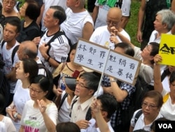 香港銀髮族2019年7月17日上街遊行支持年輕人反送中抗爭（美國之音海彥拍攝）