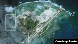 2017年1月28日拍攝的永興島衛星圖片。