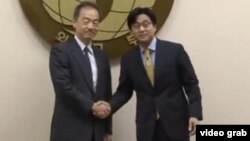 日本和韓國官員就日本申請聯合國世界遺產事宜曾舉行多輪磋商 （VOA視頻截圖）