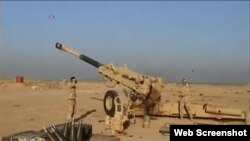 伊拉克炮兵轟擊伊斯蘭國目標（視頻截圖）