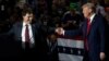 Ohio Senator Troy Balderson shakes hands with U.S. President Donald Trump during a Make America Great Again rally in Olentangy Orange High School in Lewis Center, OH, Aug. 4, 2018.