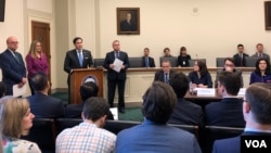 美國國會暨行政當局中國委員會（CECC）2020年3月11日召開就維吾爾強迫勞動問題召開討論會。 （美國之音記者李逸華攝）