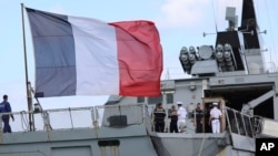 停靠在關島準備參加2017年聯合軍事演習的法國護衛艦 - 資料照片