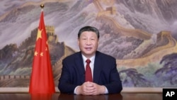 中國國家主席習近平在北京發表新年賀詞。 (2024年12月31日)