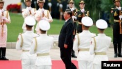 中国领导人习近平在北京天安门广场 （2021年9月30日）