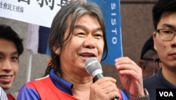 社民連前立法會議員梁國雄。（美國之音湯惠芸）