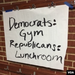 2016年 2月1日爱奥华州得梅因市第41选举小区党团会议选举。（美国之音龚小夏拍摄）