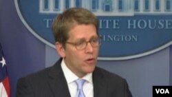 白宮發言人卡尼(美國之音視頻截圖)