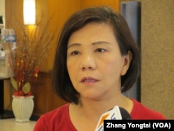 台灣執政黨民進黨立委葉宜津(美國之音張永泰拍攝)