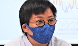 潘麒智表示，有一位任职教师的朋友，只因为与民主派立法会议员合照， 就被学生举报需要接受调查。 (美国之音/汤惠芸)