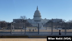 美國國會大廈在參議院展開對前總統特朗普彈劾審判前一天。