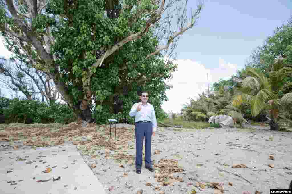 马总统前往太平岛视察（台湾总统府）