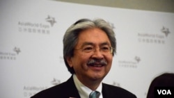 香港特首候選人曾俊華 (VOA湯惠芸攝)