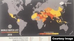 據“敞開的門”- 2018年有50個國家被視為對基督徒有危險。
