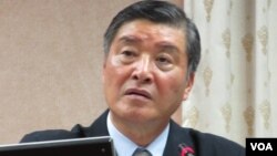 台湾国防部长 高华柱(美国之音记者 张永泰拍摄) 