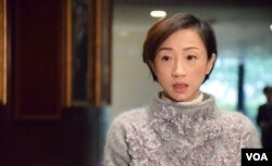 公民黨立法會議員陳淑莊。（美國之音湯惠芸攝）