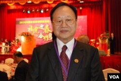 中國全國台灣同胞投資企業聯誼會榮譽會長張漢文。(美國之音湯惠芸)