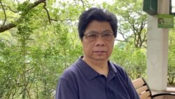 楊健興表示香港新聞自由空間愈來愈萎縮。（美國之音 湯惠芸攝）