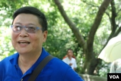 佔中發起人陳健民表示，到了真的要佔中，已經沒有真普選的希望，那時的行動是一種尊嚴的表達(美國之音湯惠芸拍攝)