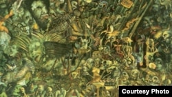 艺术家刘大鸿的油画作品《鬼泣》（1989） (溯源书社图片)