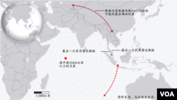 馬航MH370班機可能的最後已知位置