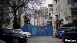 上海一處被關閉的居民區。(2020年2月8日)